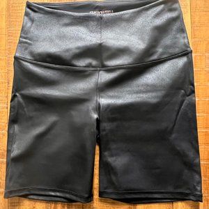 CALIA Women's Sculpt Faux Leather Bike Shorts